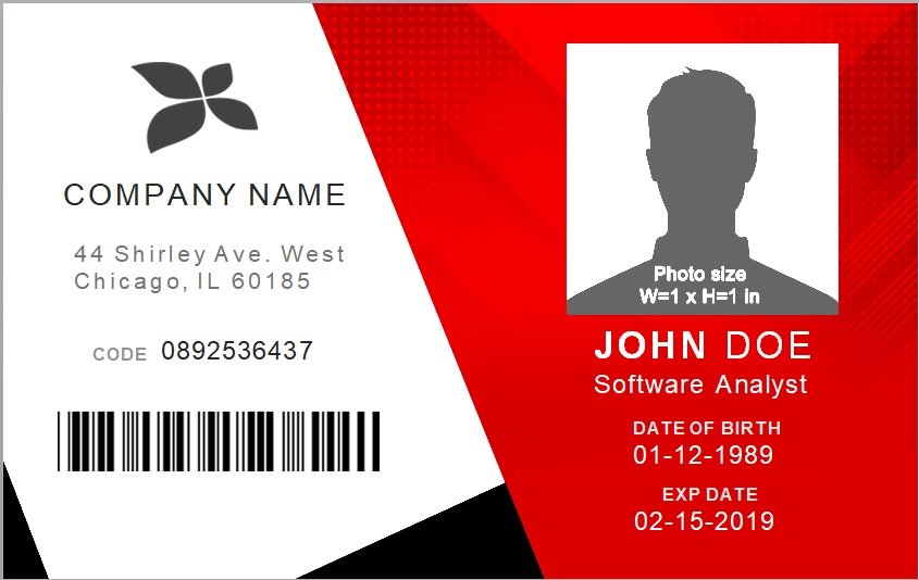 id card templates free download