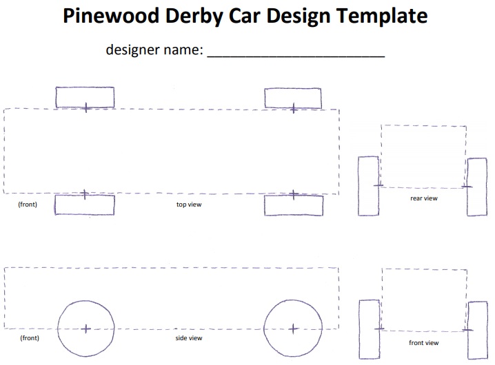 best pinewood derby car design template