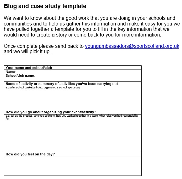 blog and case study template