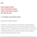 Free Real Estate Contract Termination Letter (Word, PDF)