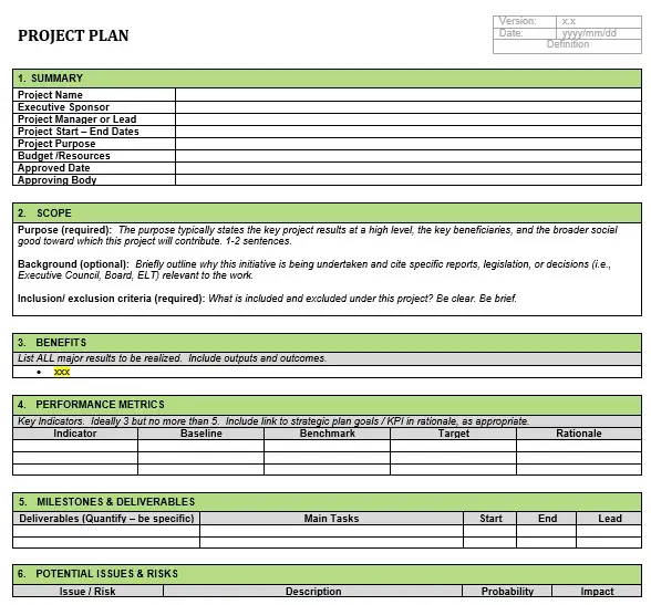 Free Project Charter Templates & Samples [Word, PDF] - Excel TMP