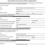 Printable Child Travel Consent Form (Word, PDF)