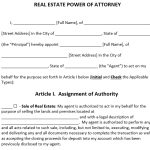 Free Real Estate Power of Attorney Form Templates (MS Word)