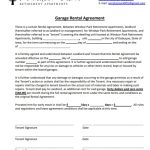 Free Garage Rental Agreement Templates (Word / PDF)