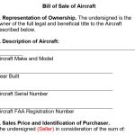 Free Aircraft Bill of Sale Form Templates (Word / PDF)