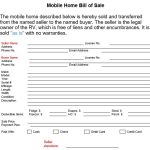 Free Printable Mobile Home Bill of Sale Form (Word / PDF)