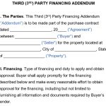 Free Third Party Financing Addendum Templates & Forms (Word)