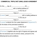 Free Triple Net (NNN) Commercial Lease Agreement Form (MS Word)