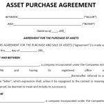 Free Asset Purchase Agreement Templates (MS Word)