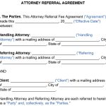 Free Attorney Referral Agreement Form (Word / PDF)