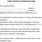 Free Credit Report Authorization Form (Word / PDF)