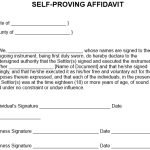 Free Self-Proving Affidavit Form (MS Word)