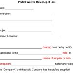 Free Partial Release of Lien Form (MS Word)