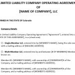 Free Colorado LLC Operating Agreement Template (Word)