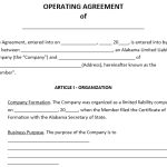 Free Alabama LLC Operating Agreement Template (Word / PDF)