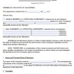 Free California LLC Operating Agreement Template (Word / PDF)