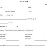 100% Free Maine Motor Vehicle Bill of Sale Form (Word)