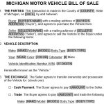 Free Michigan Vehicle Bill of Sale Form (Word / PDF)