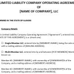 Free Illinois LLC Operating Agreement Templates (Word / PDF)