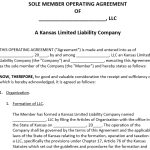 Printable Kansas LLC Operating Agreement Template (Word)