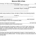 Free Missouri Car Bill of Sale Form (Word / PDF)