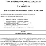 Free Multi-Member LLC Operating Agreement Templates (Word)