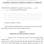 Free North Carolina LLC Operating Agreement Templates (Word / PDF)