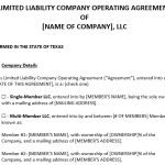 Free Texas LLC Operating Agreement Templates (Word / PDF)
