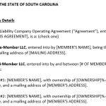 Free South Carolina LLC Operating Agreement Templates (Word / PDF)