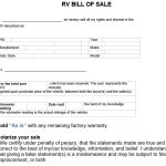 Free Recreational Vehicle (RV) Bill of Sale Forms (Word / PDF)