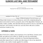 Printable Illinois Last Will and Testament Templates & Forms (Word / PDF)