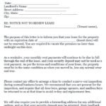 Free Not Renewing Lease Letters & Samples (Word)