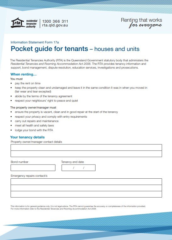 pocket guide for tenants house