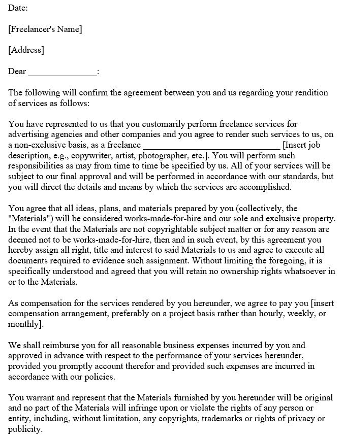 freelance agreement template