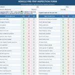 Free Printable Pre-Trip Inspection Sheet (Excel / Word / PDF)