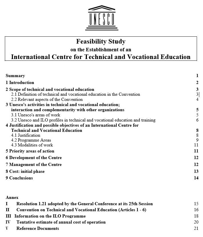 feasibility study template