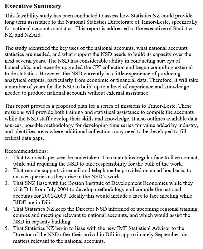 report feasibility study example