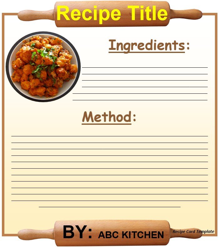 recipe card template