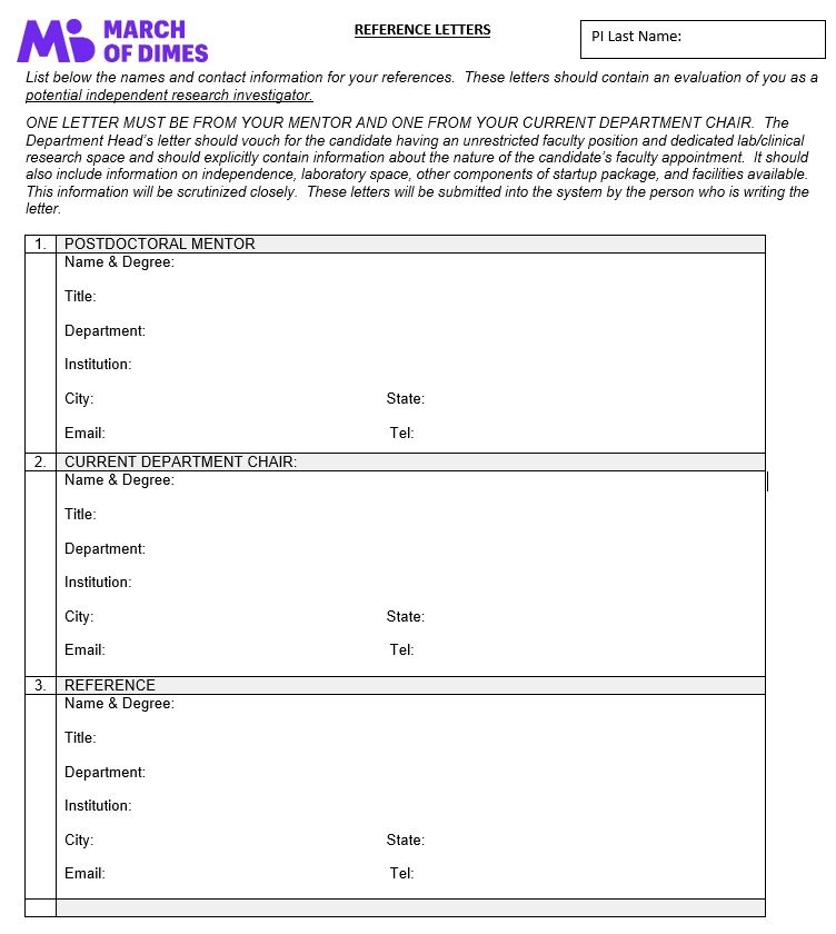 reference letter