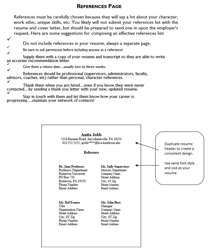 references page template