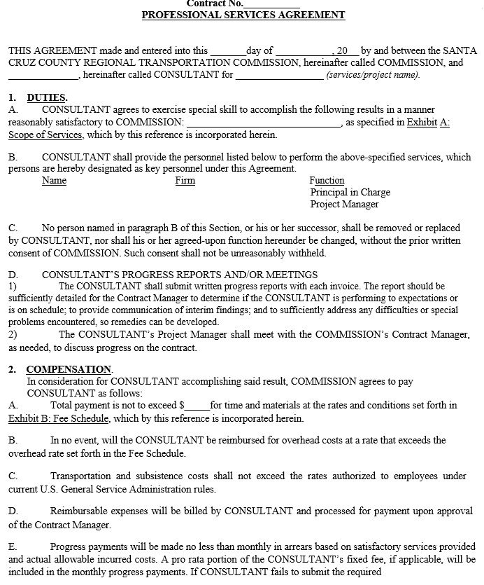 service agreement template