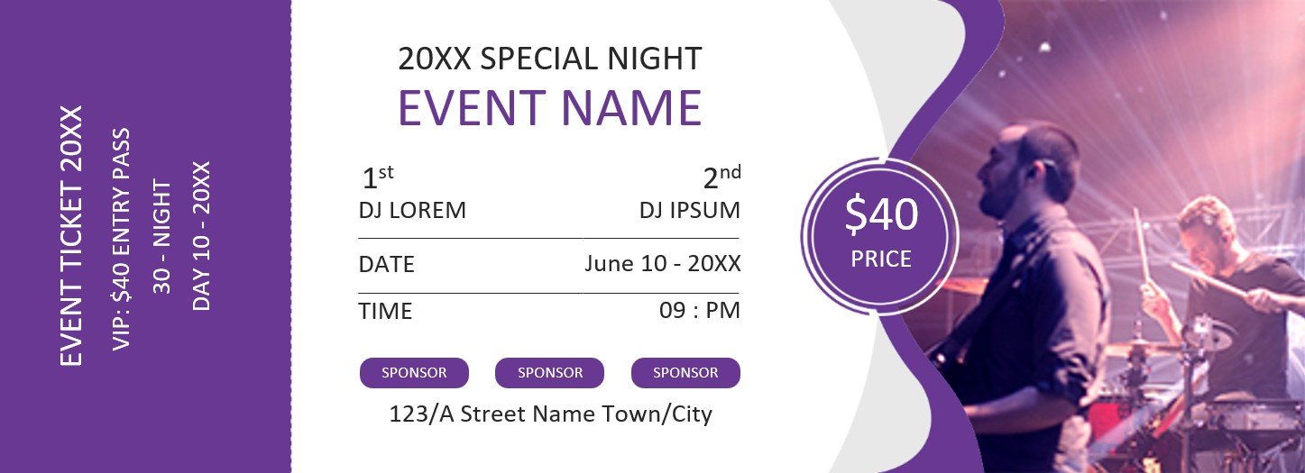 event ticket template
