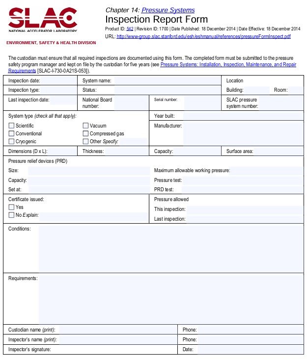 free Inspection Report Template