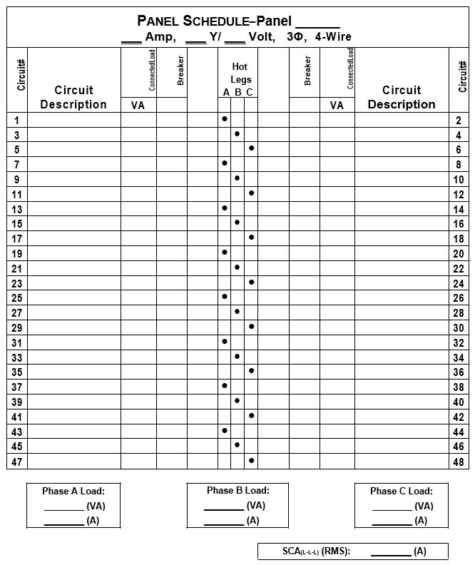 free panel schedule template word