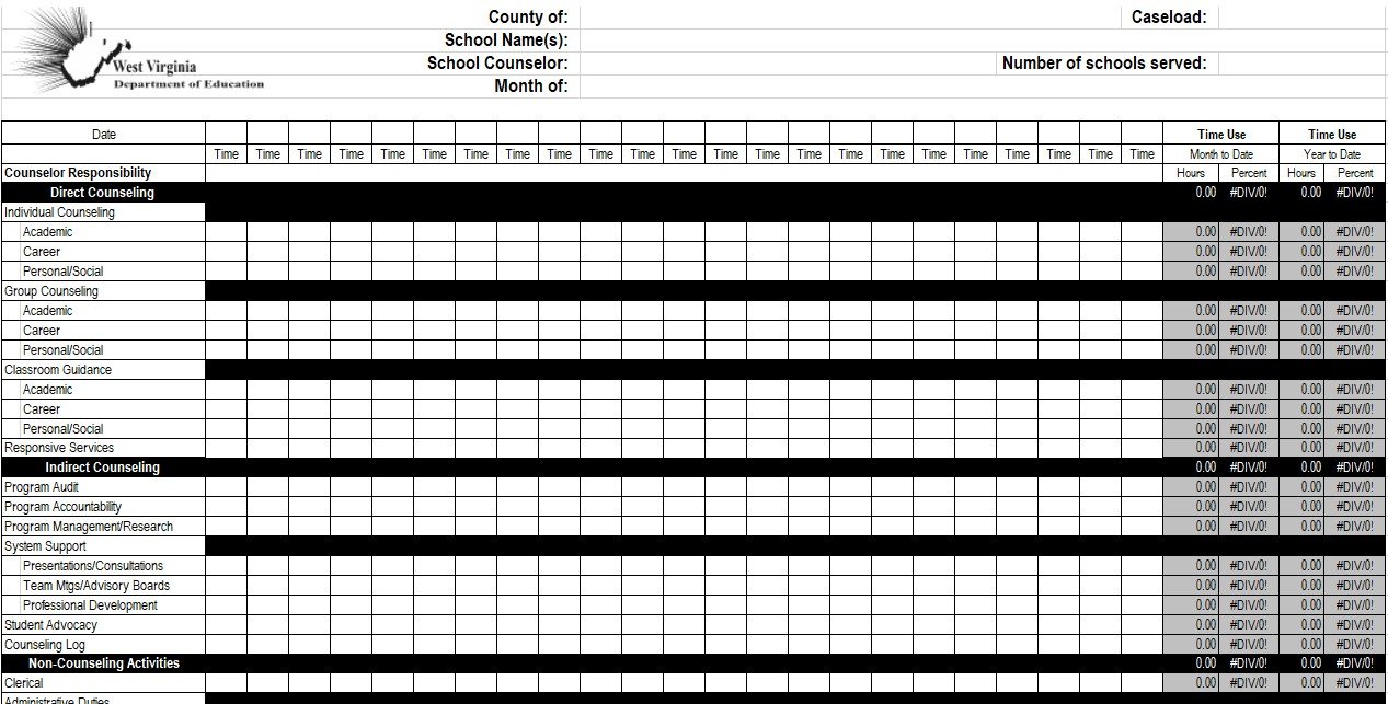 free time tracking spreadsheet