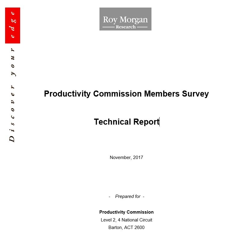productivity commission members survey technical report