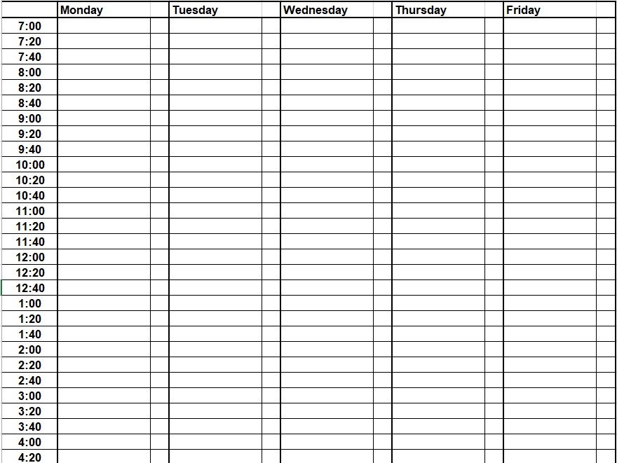 school counselor weekly time use log template