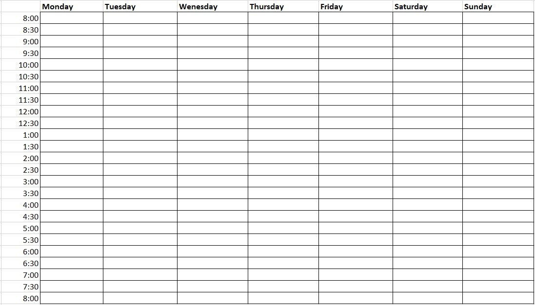 ten year career expense time tracker template